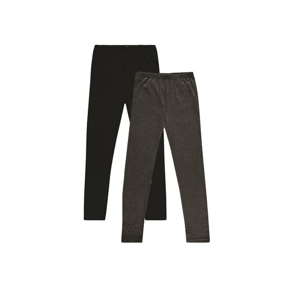 Pink Angel 2-Pack Girls Leggings: Cotton Spandex Stretch Pants for Kids – School, Dance, Yoga, and Ballet