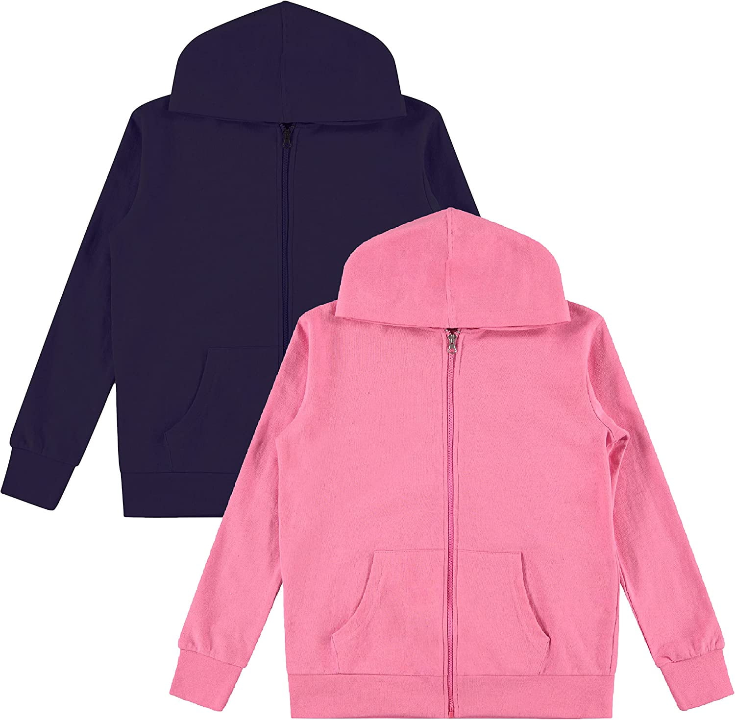 Kids Bolt Print Zip Hoodie Charcoal/Rainbow Pink main image 1