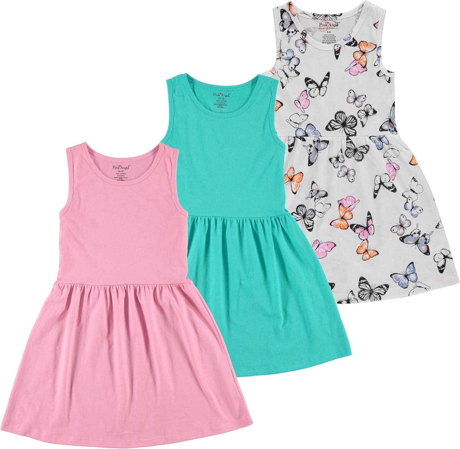 Summer Sleeveless Casual Dress Pink For Baby Girls main image 1