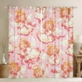 thumbnail image 1 of Pink Angel 30%-50% Blackout Curtains Angel Halo Wings Curtains Dreamy Cartoon Bedroom Curtains Watercolor Wings Decor Window Curtains Gradient Feather Print Curtains,2 Panels (38Wx54L), 1 of 5