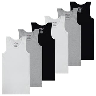 Pink Angel 6-Pack Girls Tank Tops - Girls Undershirts, Trendy Ribbed Sleeveless Summer Shirts - Kids Tank Tops for Girls