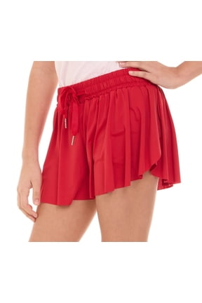 Butterfly Girls’ Flowy Athletic Shorts with Phone Pocket Double Layered Design