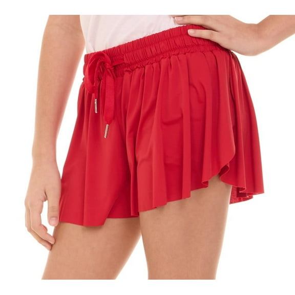 Pink Angel Butterfly Girls’ Flowy Athletic Shorts with Phone Pocket Double Layered Design