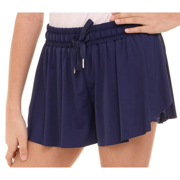 Pink Angel Butterfly Girls’ Flowy Athletic Shorts with Phone Pocket Double Layered Design