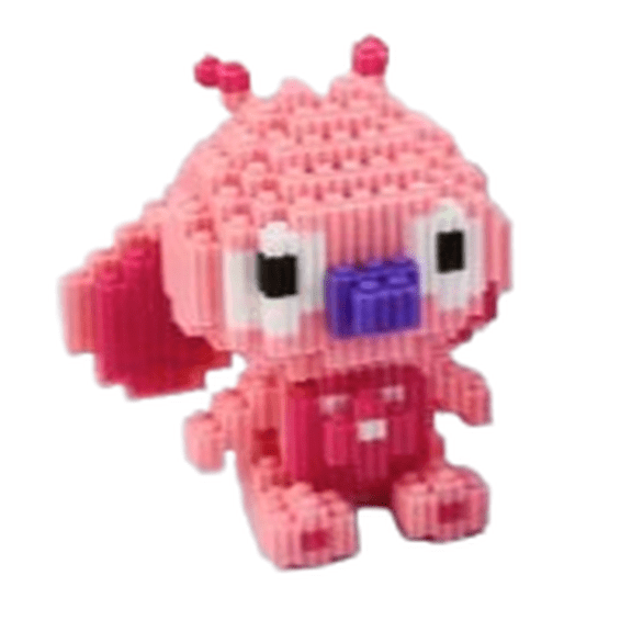 Pink Angel Character Cartoon-Style Interlocking 3D Building Block Toy Set 236-313 Pieces