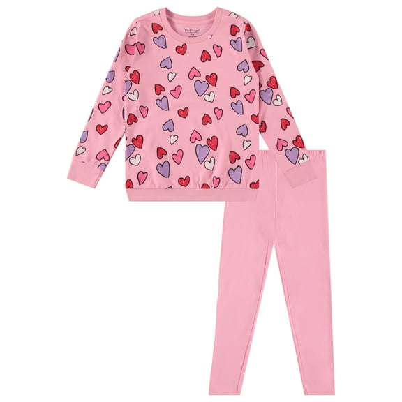 Pink Angel Girls’ 2-Piece Fleece Sweatshirt and Legging Set – Cozy Fall & Winter Outfit with Stylish Prints