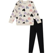 Pink Angel Girls’ 2-Piece Fleece Sweatshirt and Legging Set – Cozy Fall & Winter Outfit with Stylish Prints