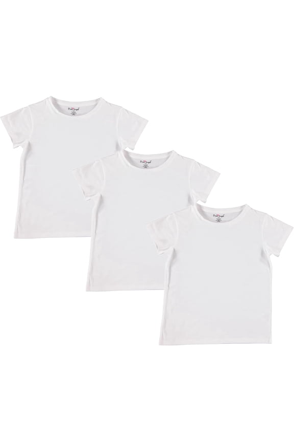 Girls' 3-Pack T-Shirts: Premium Cotton Comfort and Style for School, Play, Camp. Sizes 4 to 16, Tee Shirt 3-Pack