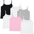 thumbnail image 1 of Pink Angel Girls Camisole 6-Pack with Adjustable Straps - Comfortable, Stylish, Perfect Cami for Everyday Wear, 1 of 14