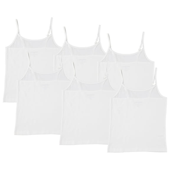Pink Angel Girls Camisole 6-Pack with Adjustable Straps - Comfortable, Stylish, Perfect Cami for Everyday Wear