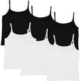 thumbnail image 1 of Pink Angel Girls Camisole 6-Pack with Adjustable Straps - Comfortable, Stylish, Perfect Cami for Everyday Wear, 1 of 9