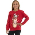 thumbnail image 1 of Pink Angel Girls’ Christmas Sweatshirt – Cozy Fleece Holiday Pullover – Festive Winter Top for School, Parties & Photos – Red Reindeer- Sizes 14, 1 of 8