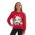 thumbnail image 1 of Pink Angel Girls’ Christmas Sweatshirt – Cozy Fleece Holiday Pullover – Festive Winter Top for School, Parties & Photos – Red Santa- Sizes 7/8, 1 of 9