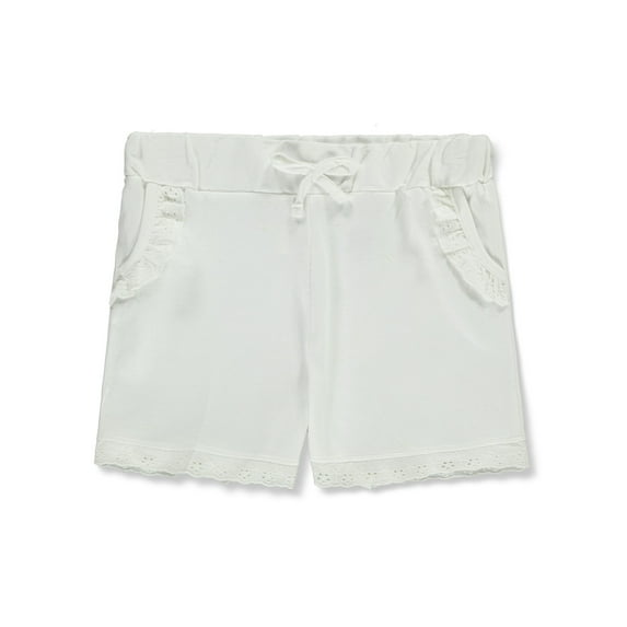 Pink Angel Girls' Knit Lace Shorts Color: white Size: 5 - 6