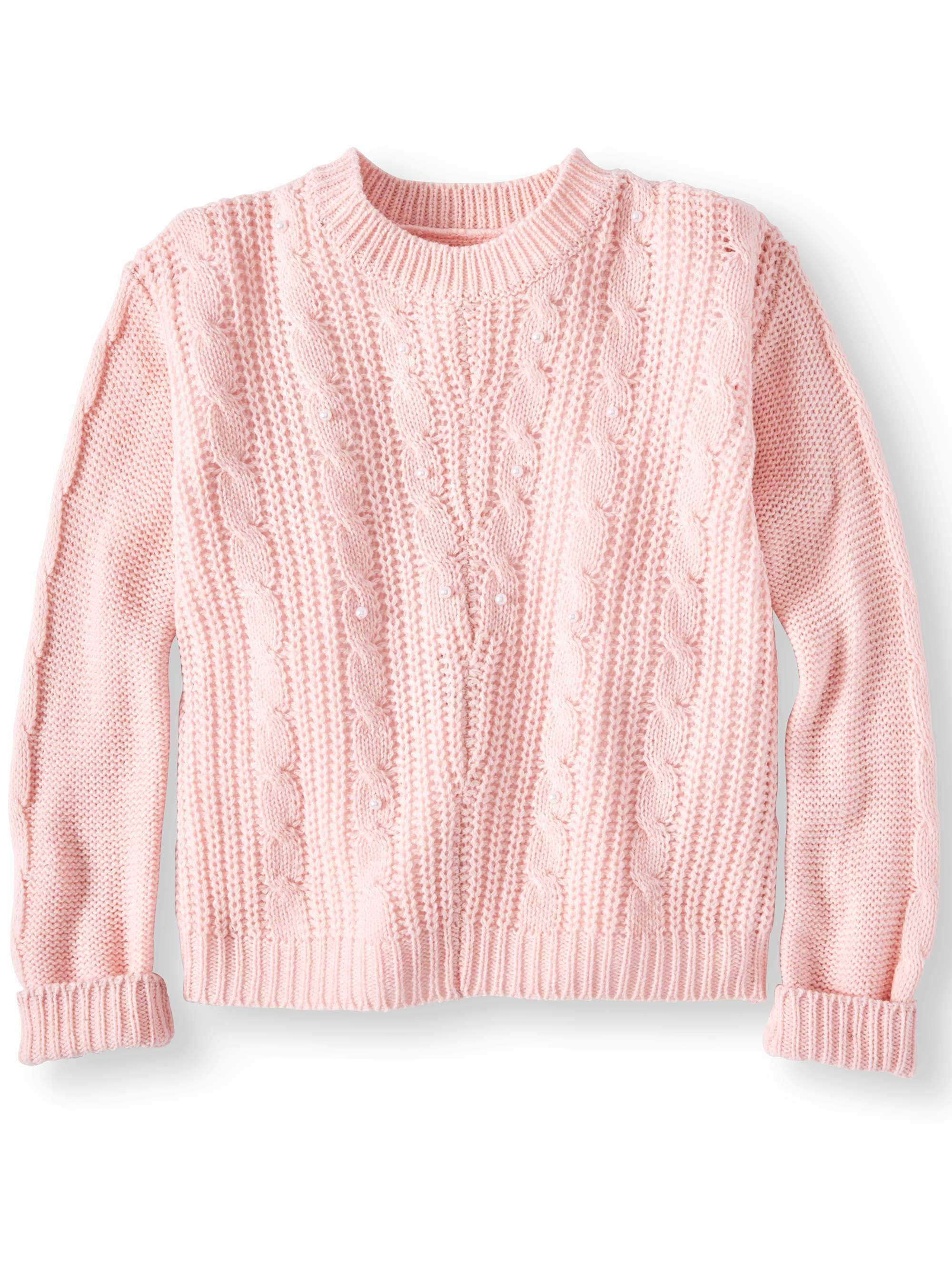 Hole-knit Sweater - Natural white - Kids