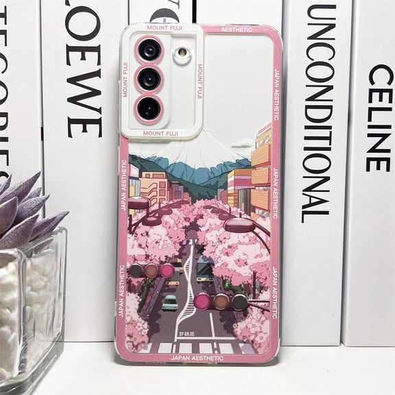 Pink Anime Case For Samsung Galaxy S23 case,Anime Samsung Case For Samsung Galaxy S 24 S23 S22 A73 A72