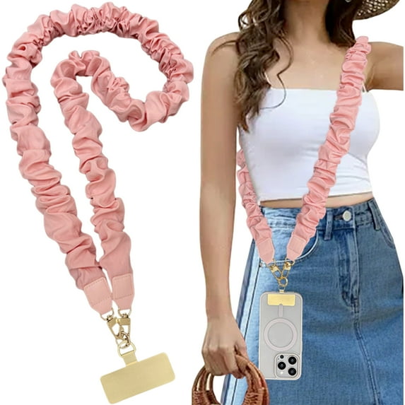 Pink Anti-Theft Id Lanyard For Smartphone And Wallet With Adjustable Strap - Durable Connector Lightweight Design Secure Essentials Holder - For Daily Carry, Travel & Securely