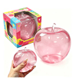 thumbnail image 1 of Pink Apple Squishy Slow Rebound Stress Ball, Clear Fruit Squeeze Fidget for Anxiety Relief, Soft Pinch Sensory for Adults Relaxation, 1 of 6