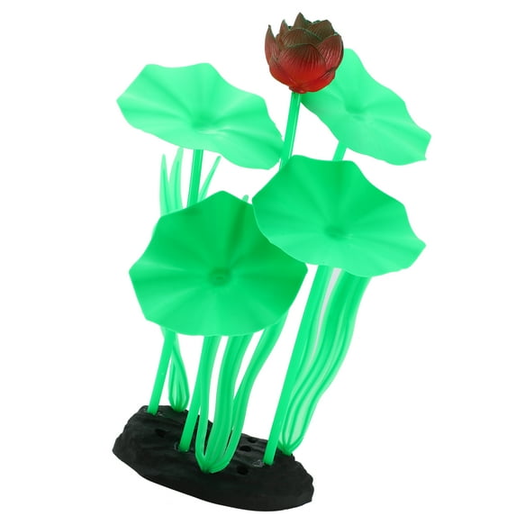 Pink Aquarium Simulation Coral Lotus Silicone Fluorescent Coral Glow Ornaments Fish Tank Decoration