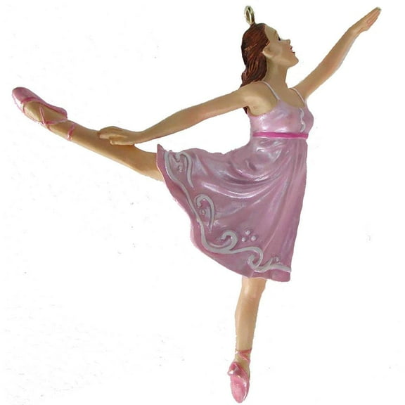 Pink Arabesque Ballerina Resin Ornament (4 inch) -Perfect Christmas Gift