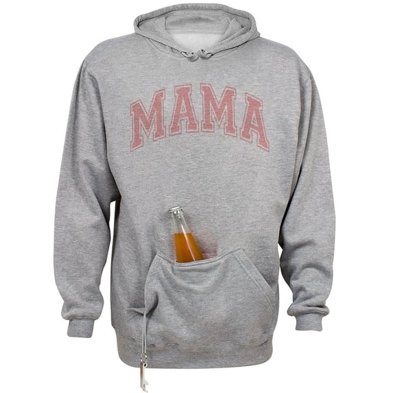 Pink Arched Mama Beer Holder Tailgate Hoodie Sweatshirt Unisex 2X-Large Oxford
