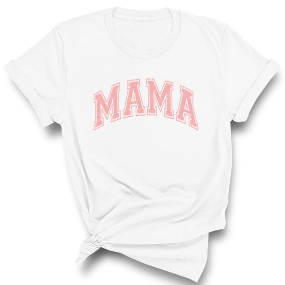 Pink Arched Mama Shirt Unisex Large White