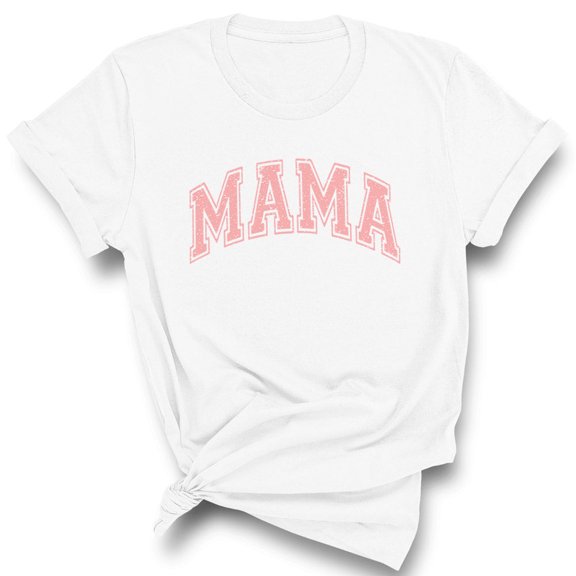 Pink Arched Mama Shirt Unisex Small White