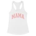thumbnail image 1 of Pink Arched Mama Tank Top Fitted Racerback Women's Large White, 1 of 5