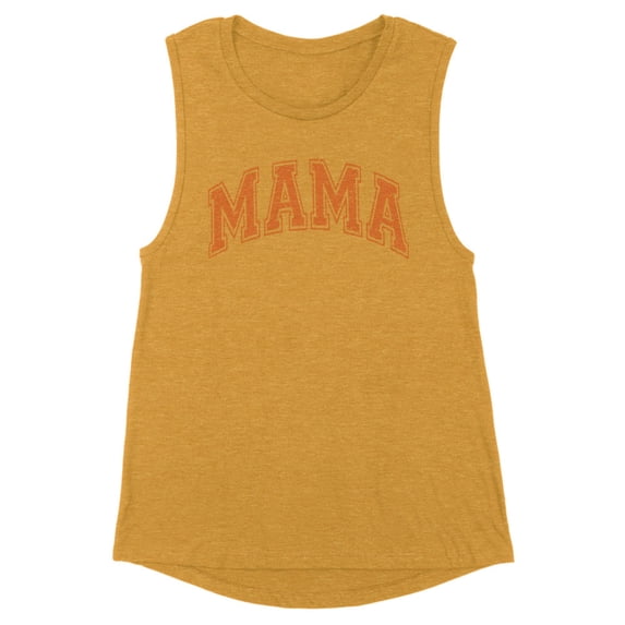 Pink Arched Mama Women's Muscle Tank X-Large Antique Gold