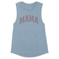 thumbnail image 1 of Pink Arched Mama Women's Muscle Tank X-Large Stonewash Denim, 1 of 5