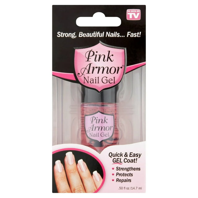Pink Armor Nail Gel Polish, Strengthening Nail Polish , 0.45 fl oz