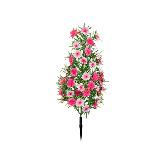 Pink Artificial Flowers Outdoor Yard Stake Spring Decor Floral Yard Decor 20" Pink Floral Yard Stake for Outdoor Spring Home Yard Garden Porch Patio Decoration