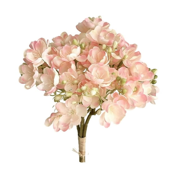 Pink Artificial Jasmine Flowers 4 Stems, Realistic Silk Bouquet for Home Wedding Decor, No Fade Adjustable Stems for Vase or Centerpiece