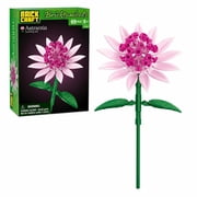 Brickcraft Astrantia Building Kit: 69-Piece Set with Adjustable Flower, Great Adult Gift