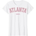 thumbnail image 1 of Pink Atlanta Georgia GA Varsity Style on Atlanta T-Shirt, 1 of 3