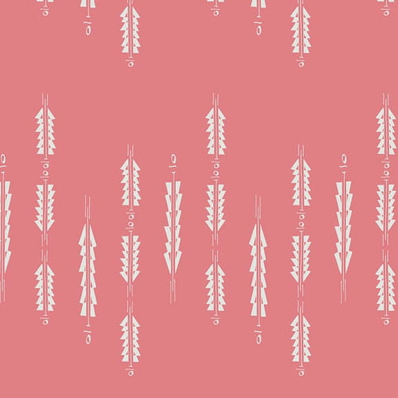 Pink Aura Fletchings Rose fabric, Art Gallery Nightfall cotton fabric, Sold by the Quarter Yard