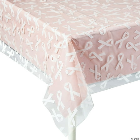 Pink Awareness Disposable Plastic Tablecloth Kit – 2 Pieces