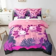 thumbnail image 1 of Pink Axolotl 7 Piece Comforter Set Full Bed in a Bag,Cute Amphibious Animal Bedding Sets Cartoon Sealife Wild Animals Ocean Reptile Sheet Set with Comforter, 1 of 5