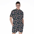 thumbnail image 1 of Pink Axolotl Pattern Short Sleeve Men'S Rompers, Axolotl Casual Summer Jumpsuits Outfit, 1 of 4