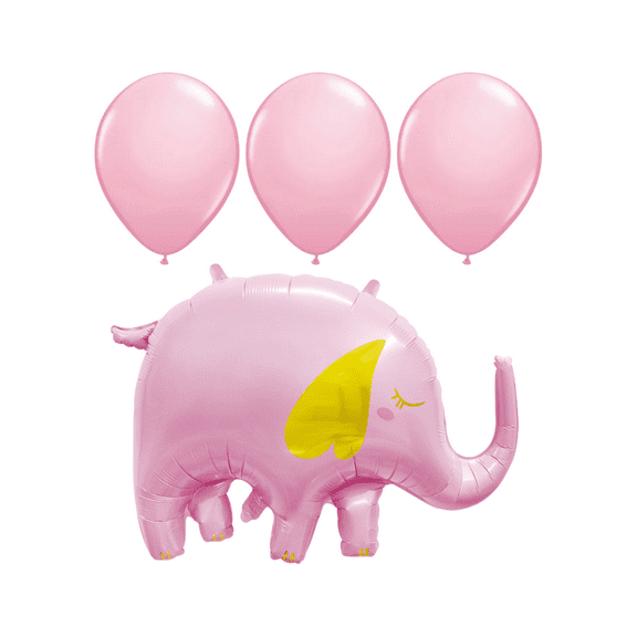 Pink Baby Elephant Balloon Large Foil Mylar Balloon Celebration Decoration Balloon
