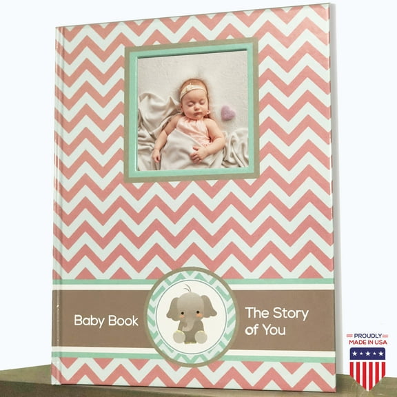 Pink Baby Girl Memory Book First Year Book Album Journal Baby Shower Gift Keepsake Milestone  Newborn  by ADESIGNSTORE