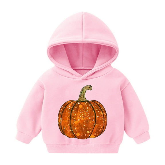 Pink Baby with Hood Happy Holiday Gift Thanksgiving Casual for Kids Girl Boy Winter Fall Graphic Hoodies Outfits Sweatshirt Kid 2025 Clothing Regular Fit Y2K 6 Years