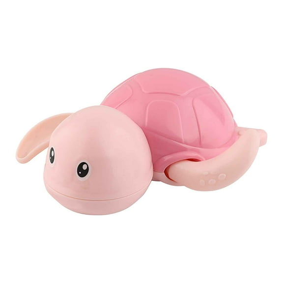 Pink Baby Water Temperature Gauge Turtle Bath Thermometer Swimming Toy Safe Kerosene Temperature Sensor No Mercury Mechanical Chain For Baby Bath Time Fun Pink 10X10Cm