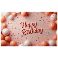 thumbnail image 1 of Pink Background Happy Birthday Banner with Balloons and Confetti Party Decorations Photography Props for Birthday Party Celebrations Event Decor Backdrop, 1 of 7