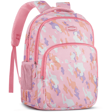 Pink Backpack for Work, College, and Travel, Water Resistant Bookbag, Backpack for / & / with Adjustable Padded Mesh Straps, Geometric Print Backpack for / / College Bag Bookbags