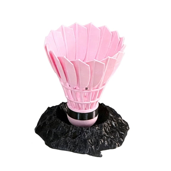 Pink Badminton Pen Holder, Creative 3D Printed Pencil Holder for Desk, Novelty Shuttlecock Shaped Desktop Organizer and Stationery Stand, Sports Themed Decor Gift for Badminton Lover