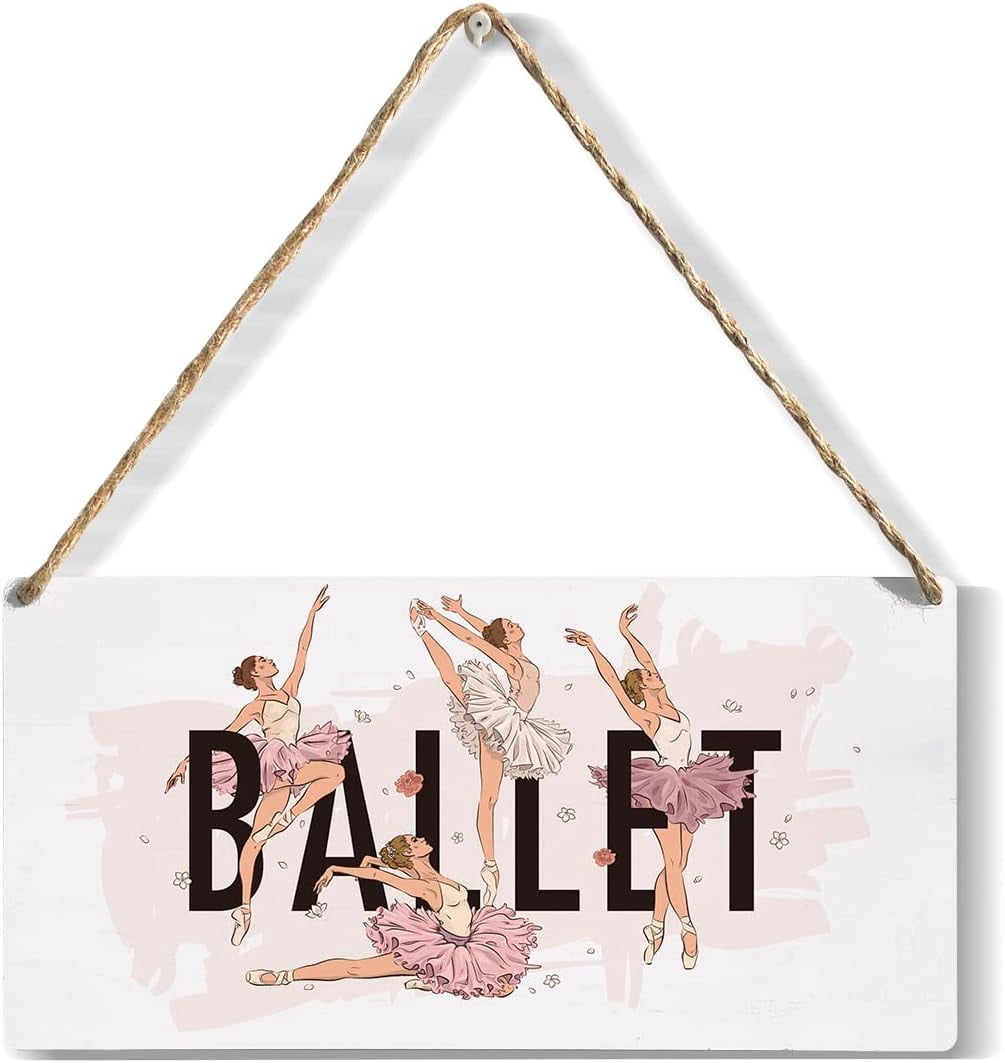 Pink Ballet Girl Wood Sign Rustic Ballet Dancer Girls Women Wooden ...