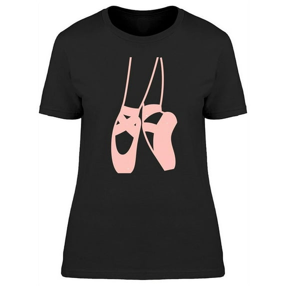 Pink Ballet Shoes Graphic T-Shirt Women -Image by Shutterstock, Female Medium