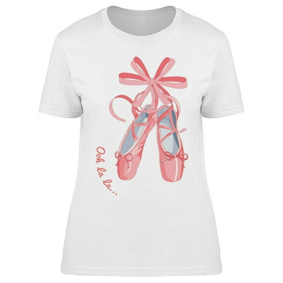 Pink Ballet Shoes With Ribbon T-Shirt Women -Image by Shutterstock, Female 3X-Large