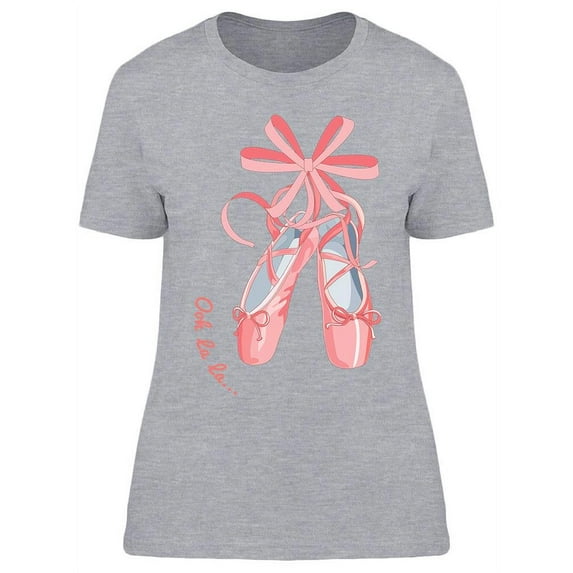 Pink Ballet Shoes With Ribbon T-Shirt Women -Image by Shutterstock, Female x-Large